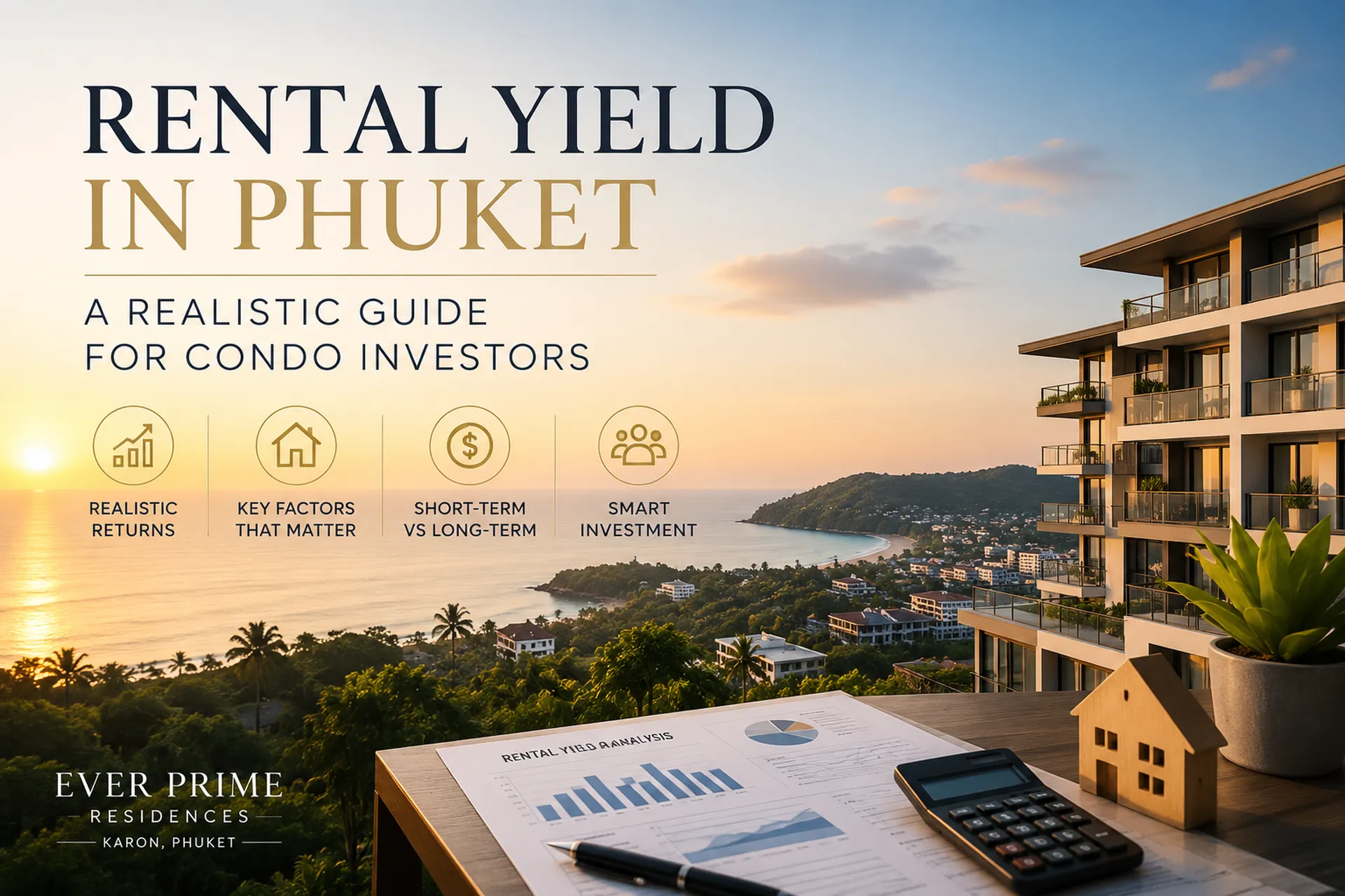 Rental Yield in Phuket guide featuring luxury sea-view condominiums in Karon, Phuket