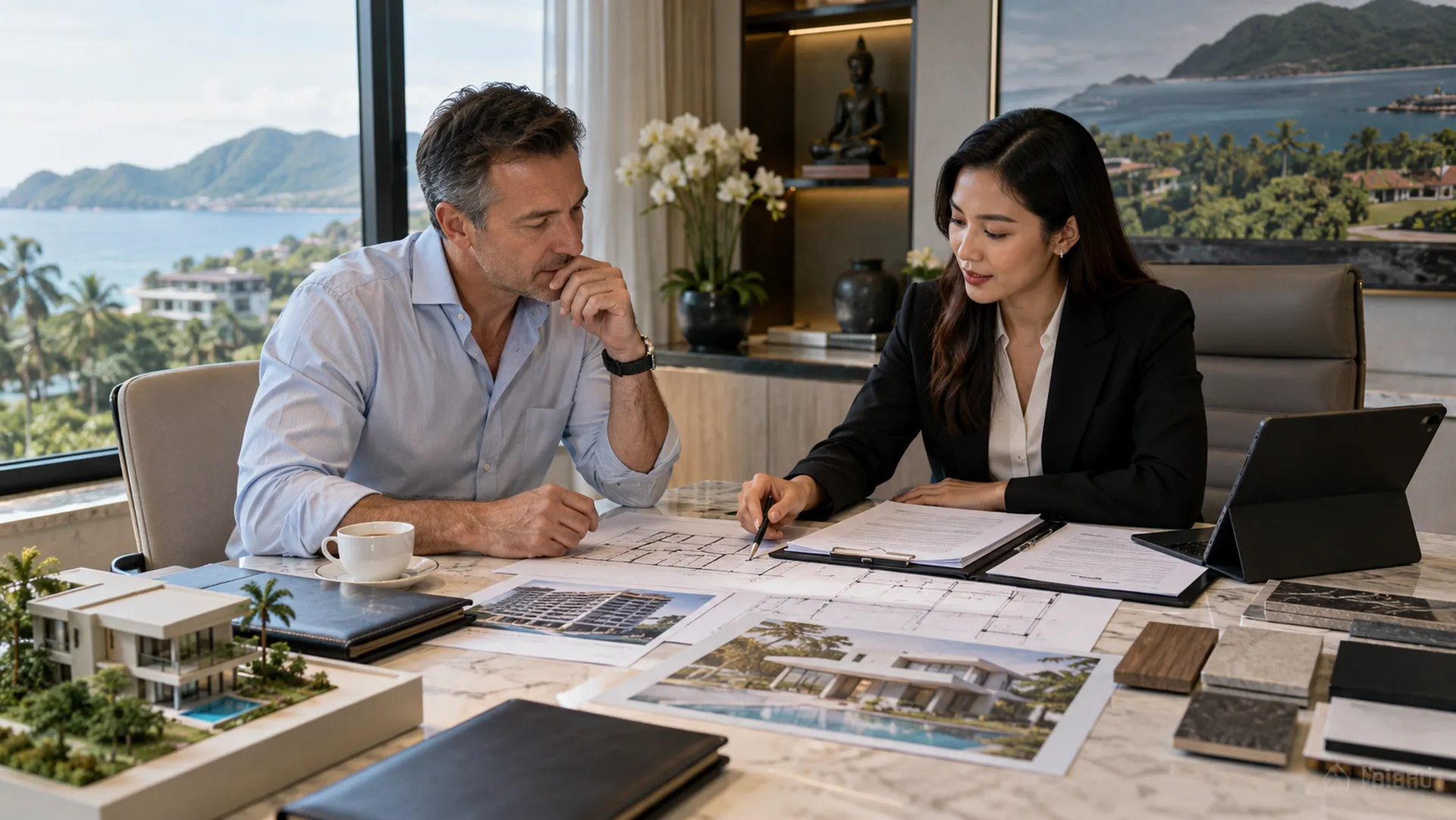 Foreign buyer comparing condo and villa ownership in Thailand