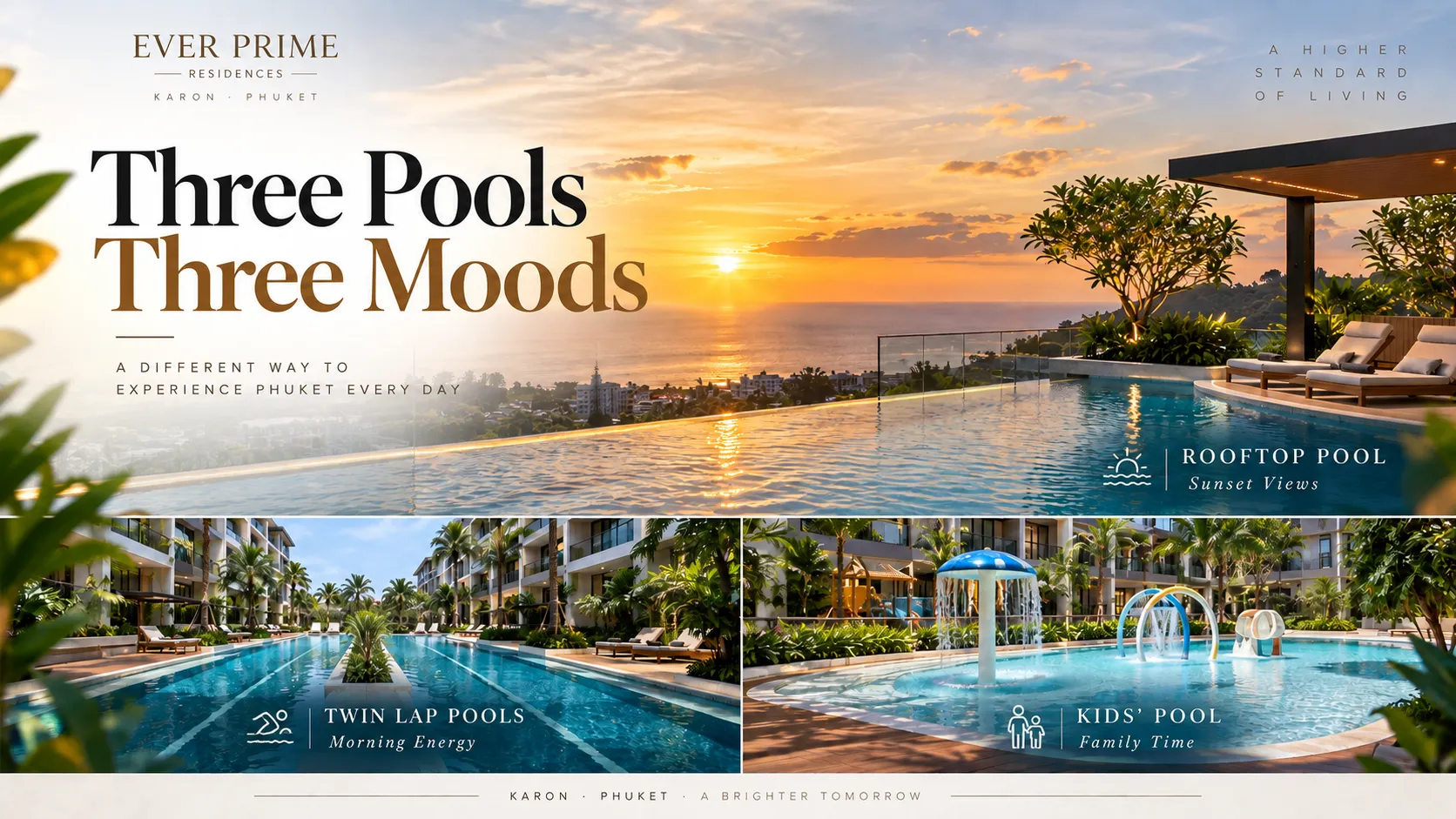 Karon condo with rooftop pool at Ever Prime Residences in Phuket